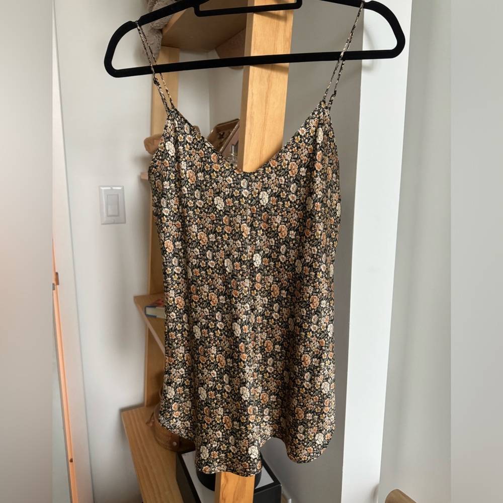 Nili Lotan Bias Cut Floral Silk Cami